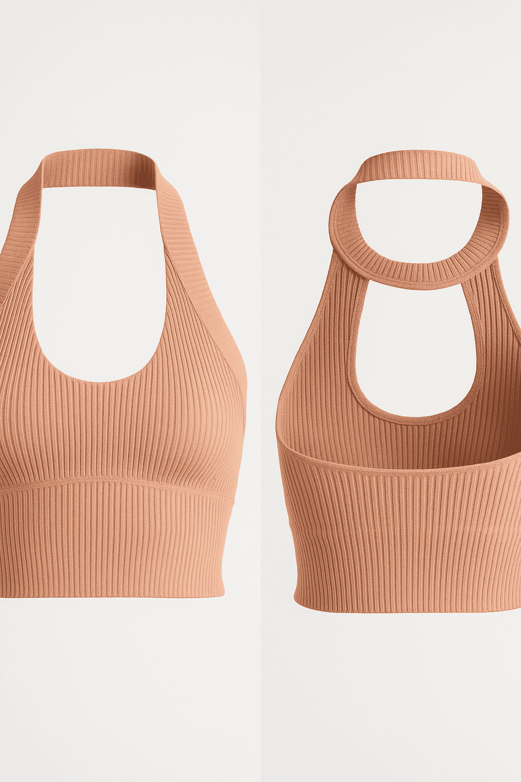 Halter Sports Bra con Espalda Abierta